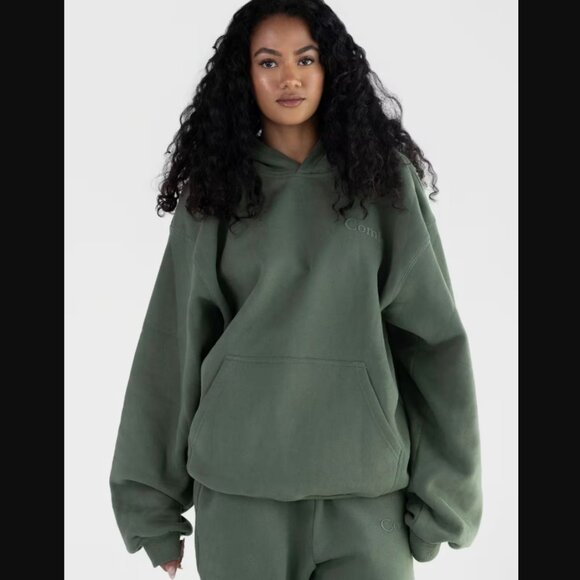 NWOT Comfrt Unisex Minimalist Hoodie and Sweatpant Set - Forest Green Size 2XL - Picture 1 of 15